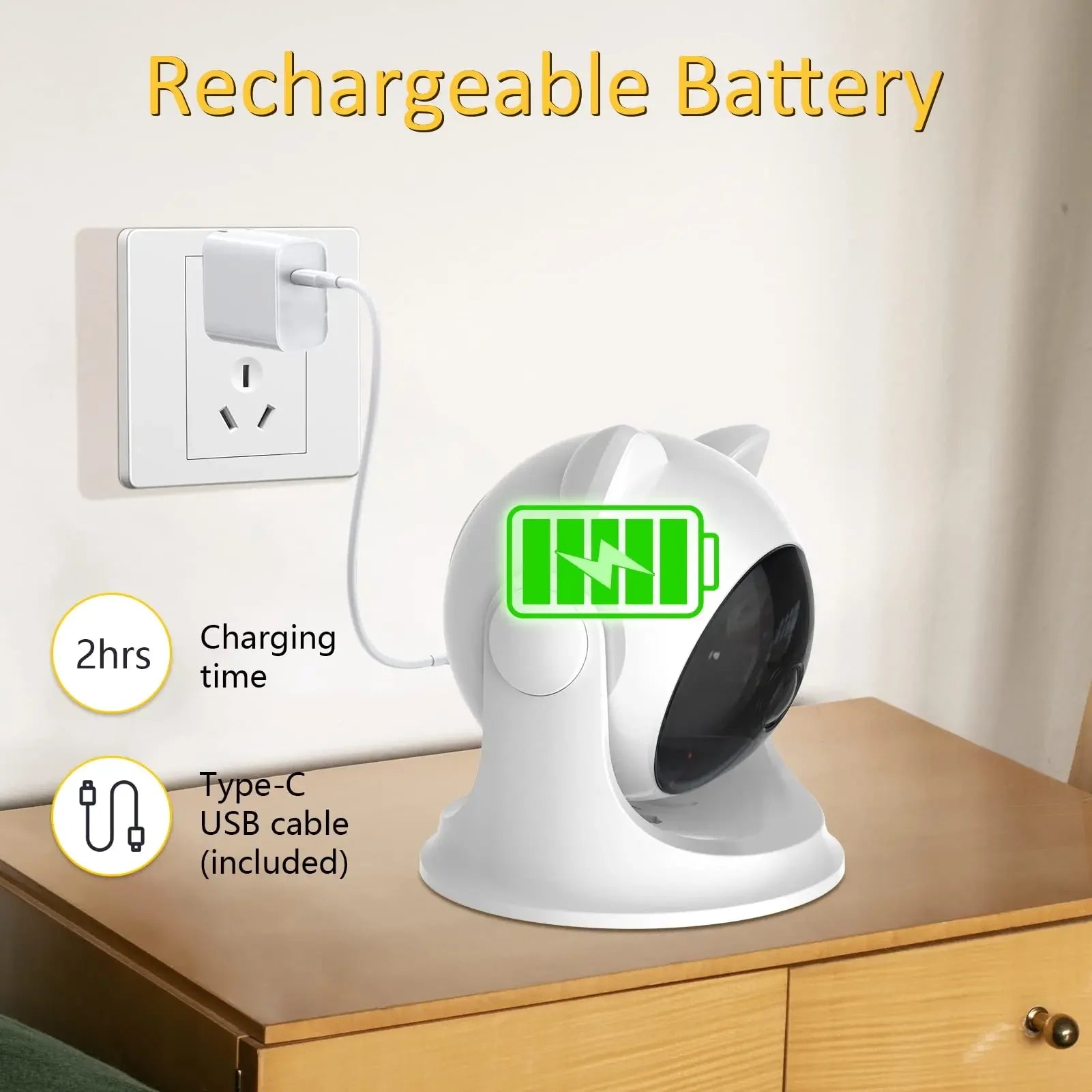 Automatic Cat Laser Toys Interactive Rechargeable Laser Cat Toys for Indoor Cats/Dog/Kitty Slow and Fast Mode