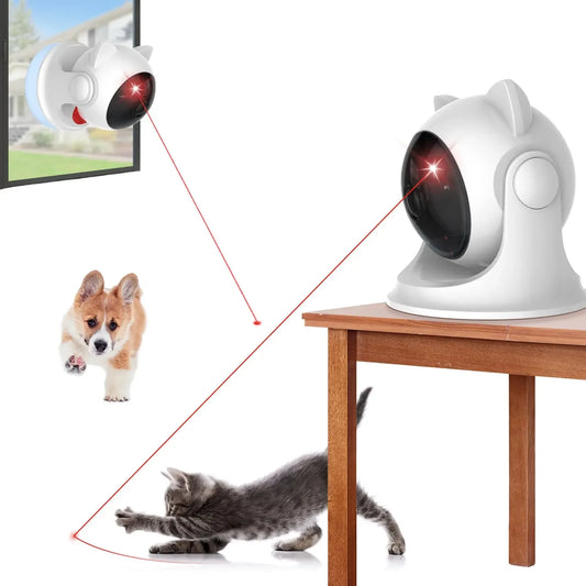 Automatic Cat Laser Toys Interactive Rechargeable Laser Cat Toys for Indoor Cats/Dog/Kitty Slow and Fast Mode