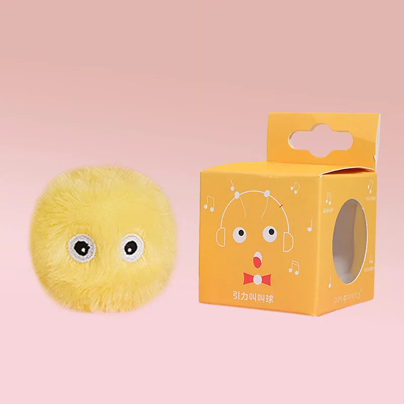 Smart Cat Toys Interactive Ball Plush Electric Catnip Training Toy Kitten Touch Sounding Pet Product Squeak Toy Ball Cat Supplie